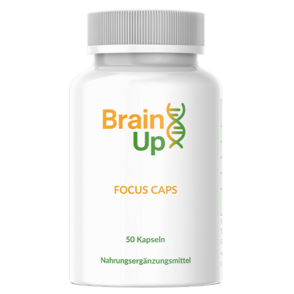 Brain-Up – Focus Caps | Hochdosierter Pre-Workout-Booster mit Koffein, L-Theanin & Taurin