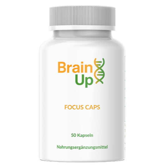 Brain-Up – Focus Caps | Hochdosierter Pre-Workout-Booster mit Koffein, L-Theanin & Taurin